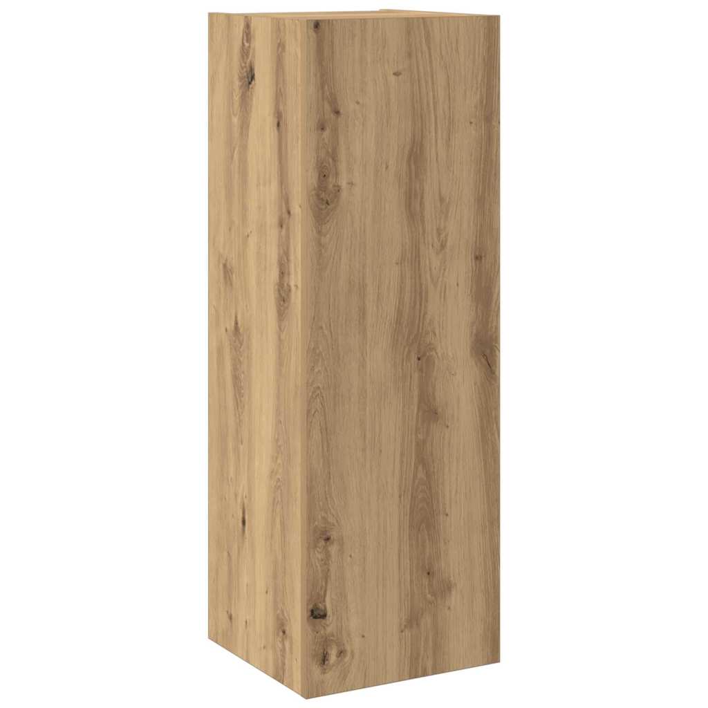 vidaXL TV-Einheiten Wandmontiert 4 pcs Artisan-Eiche Holzwerkstoff