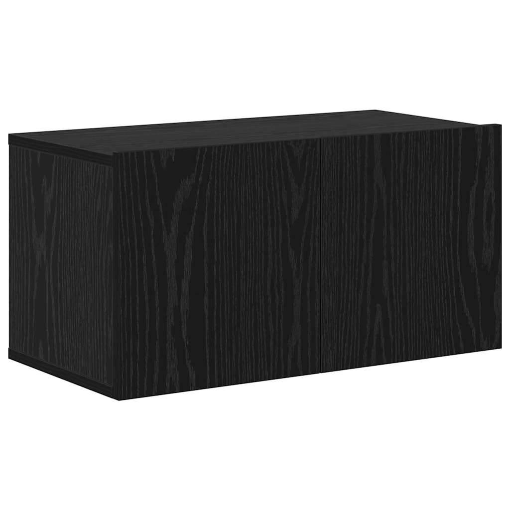 vidaXL TV-Schrankset Wandmontiert 4 pcs Schwarze Eiche Holzwerkstoff