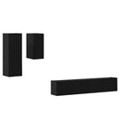 vidaXL Wand-TV-Schrank 3 pcs Schwarz Eichen-Optik Holzwerkstoff