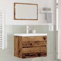 vidaXL Badezimmermöbel-Set mit Schubladen 3 pcs Altholz Holzwerkstoff