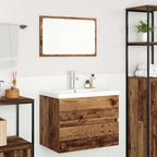 vidaXL Badezimmermöbel-Set mit Schubladen 3 pcs Altholz Holzwerkstoff