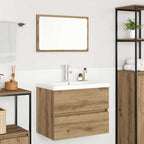 vidaXL Badezimmermöbel-Set 3 pcs Artisan-Eiche Holzwerkstoff