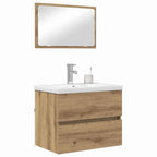 vidaXL Badezimmermöbel-Set 3 pcs Artisan-Eiche Holzwerkstoff