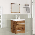 vidaXL Badezimmermöbel-Set mit Schubladen 2 pcs Altholz Holzwerkstoff