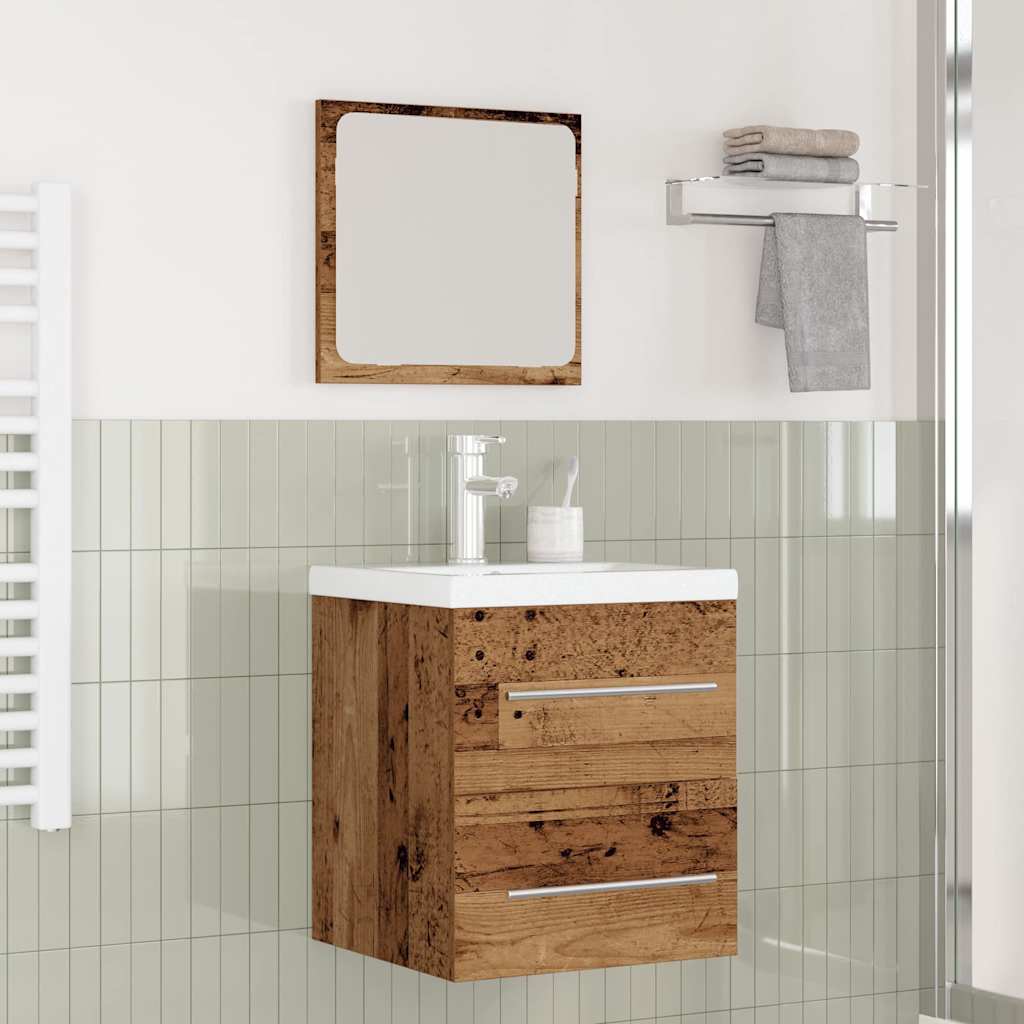 vidaXL Badezimmermöbel-Set mit Schubladen 2 pcs Altholz Holzwerkstoff