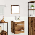 vidaXL Badezimmermöbel-Set mit Schubladen 2 pcs Altholz Holzwerkstoff