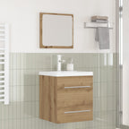 vidaXL Badezimmermöbel-Set 2 pcs Artisan-Eiche Holzwerkstoff