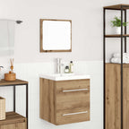 vidaXL Badezimmermöbel-Set 2 pcs Artisan-Eiche Holzwerkstoff