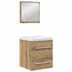vidaXL Badezimmermöbel-Set 2 pcs Artisan-Eiche Holzwerkstoff