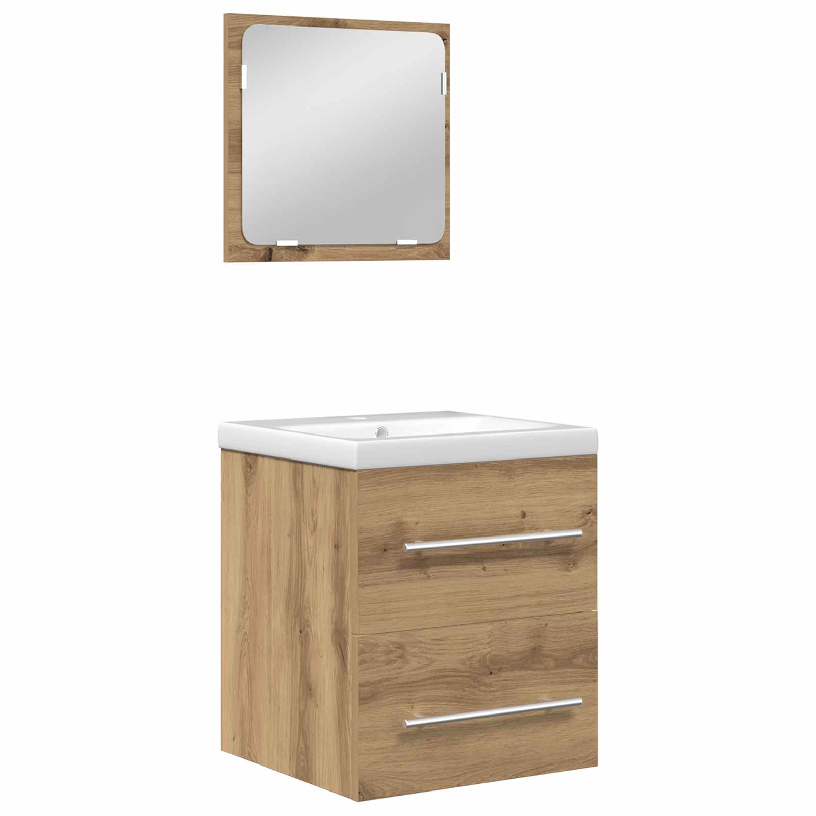 vidaXL Badezimmermöbel-Set 2 pcs Artisan-Eiche Holzwerkstoff