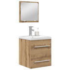 vidaXL Badezimmermöbel-Set 2 pcs Artisan-Eiche Holzwerkstoff