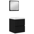 vidaXL Badezimmermöbel-Set 2 pcs Schwarze Eiche und Weiß Holzwerkstoff