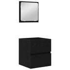 vidaXL Badezimmermöbel-Set 2 pcs Schwarze Eiche und Weiß Holzwerkstoff