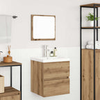 vidaXL Badezimmermöbel-Set 2 pcs Artisan-Eiche und Weiß Holzwerkstoff