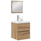vidaXL Badezimmermöbel-Set 2 pcs Artisan-Eiche und Weiß Holzwerkstoff