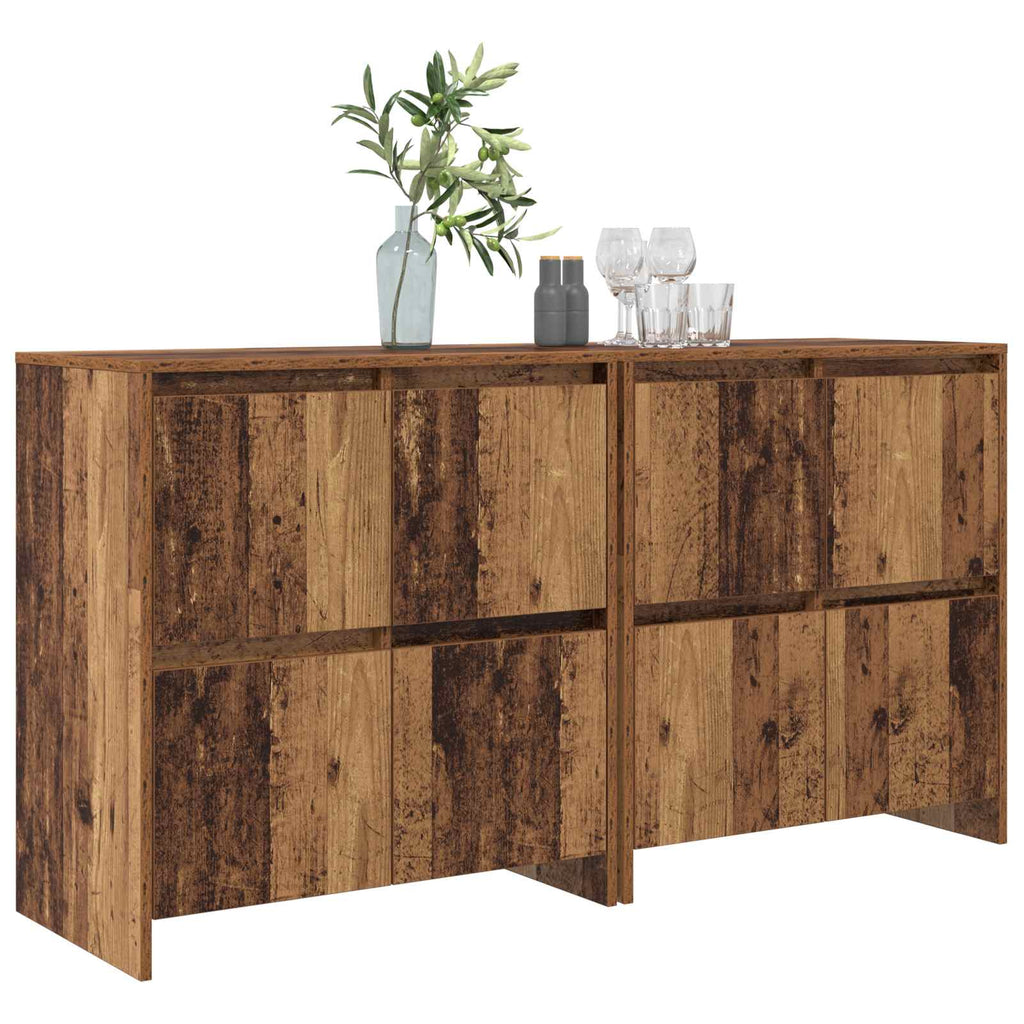 vidaXL Sideboards 2 pcs Altholz 70 x 41 x 75 cm Holzwerkstoff