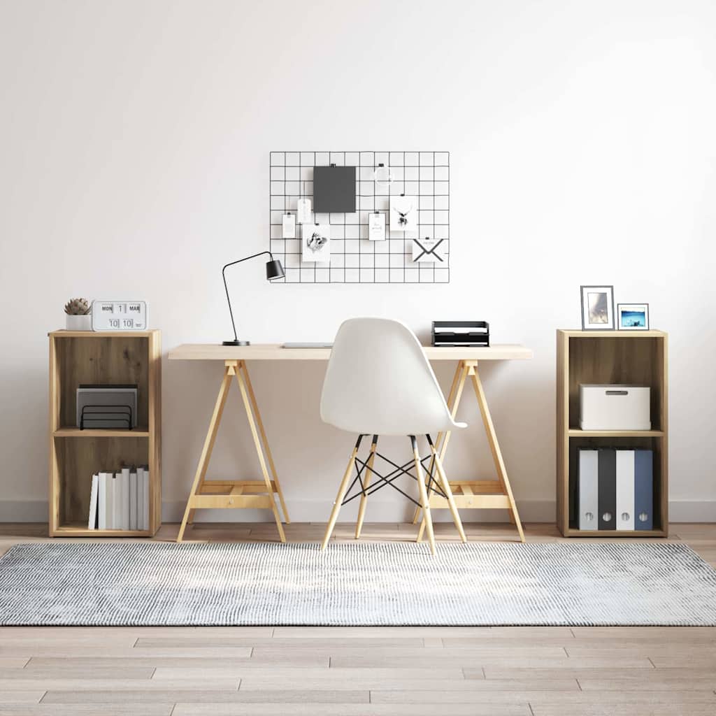 vidaXL TV-Schrankset 2 pcs Artisan-Eiche 37 x 35 x 72 cm Holzwerkstoff