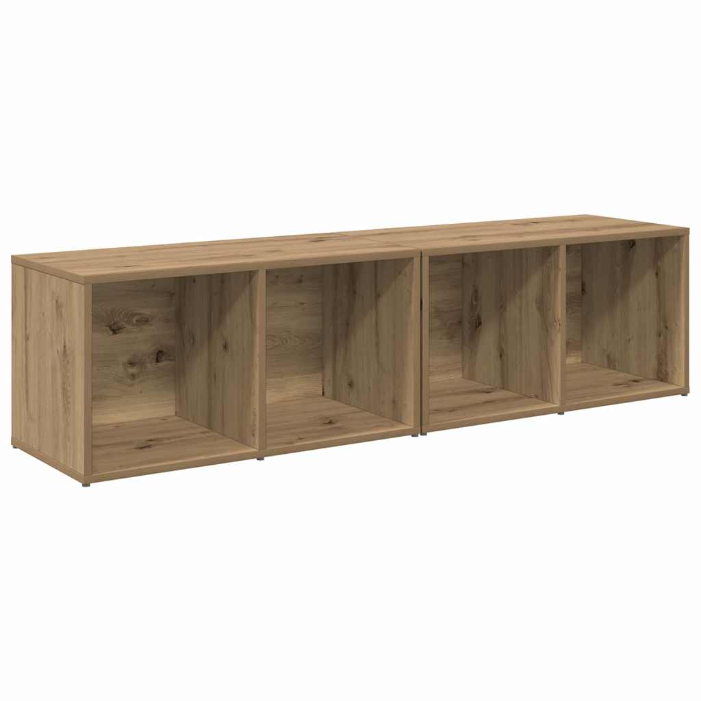 vidaXL TV-Schrankset 2 pcs Artisan-Eiche 37 x 35 x 72 cm Holzwerkstoff