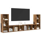 vidaXL TV-Schrankset 4 pcs Altholz 37 x 35 x 107 cm Holzwerkstoff