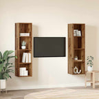 vidaXL TV-Schrankset 2 pcs Braun 37 x 37 x 142,5 cm Holzwerkstoff