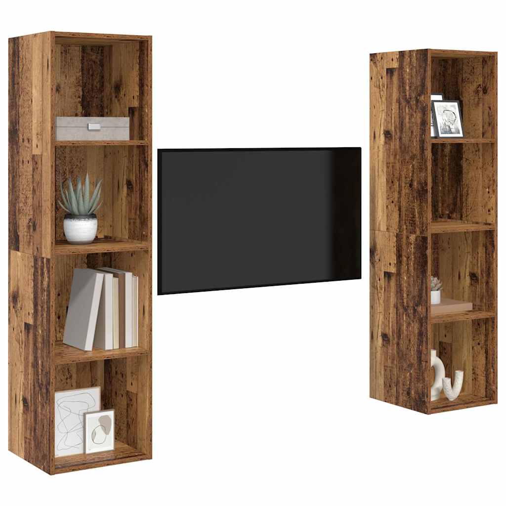 vidaXL TV-Schrankset 2 pcs Braun 37 x 37 x 142,5 cm Holzwerkstoff