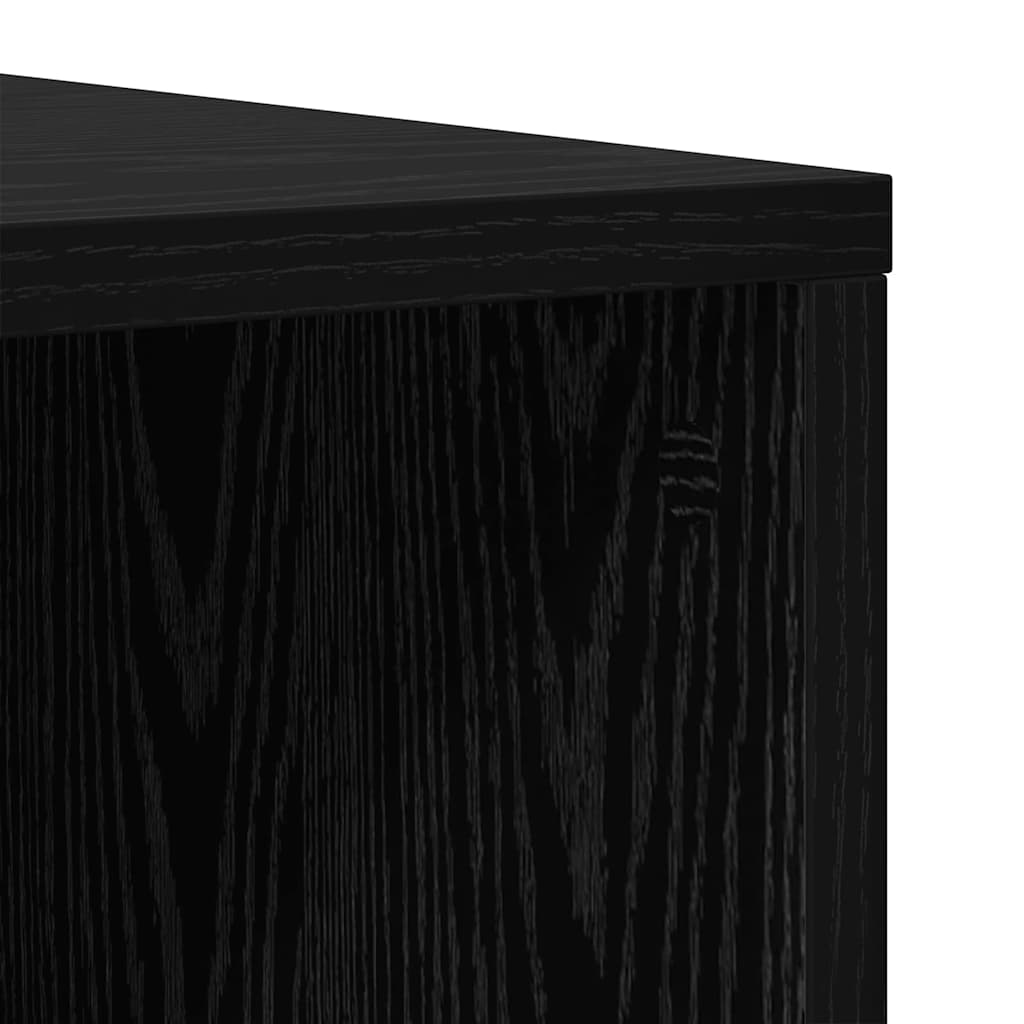vidaXL TV-Schrankset 3 pcs Schwarz Eichen-Optik 37 x 35 x 107 cm
