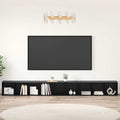 vidaXL TV-Schrankset 3 pcs Schwarz Eichen-Optik 37 x 35 x 107 cm