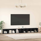 vidaXL TV-Schrankset 3 pcs Schwarz Eichen-Optik 37 x 35 x 107 cm