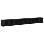 vidaXL TV-Schrankset 3 pcs Schwarz Eichen-Optik 37 x 35 x 107 cm
