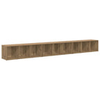vidaXL TV-Schrankset Wandmontiert 3 pcs Artisan-Eiche 37 x 35 x 107 cm
