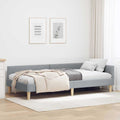 vidaXL Eckbettgestell Hellgrau 80 x 200 cm Stoff