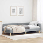 vidaXL Eckbettgestell Hellgrau 80 x 200 cm Stoff
