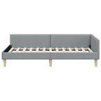 vidaXL Eckbettgestell Hellgrau 80 x 200 cm Stoff