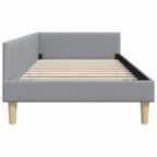 vidaXL Eckbettgestell Hellgrau 80 x 200 cm Stoff