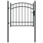 vidaXL Zauntor EMMEN 100 x 100 cm Pulverbeschichteter Stahl Grau