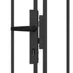 vidaXL Zauntor ASSEN 301 x 175,5 cm Stahl Grau Abschließbar
