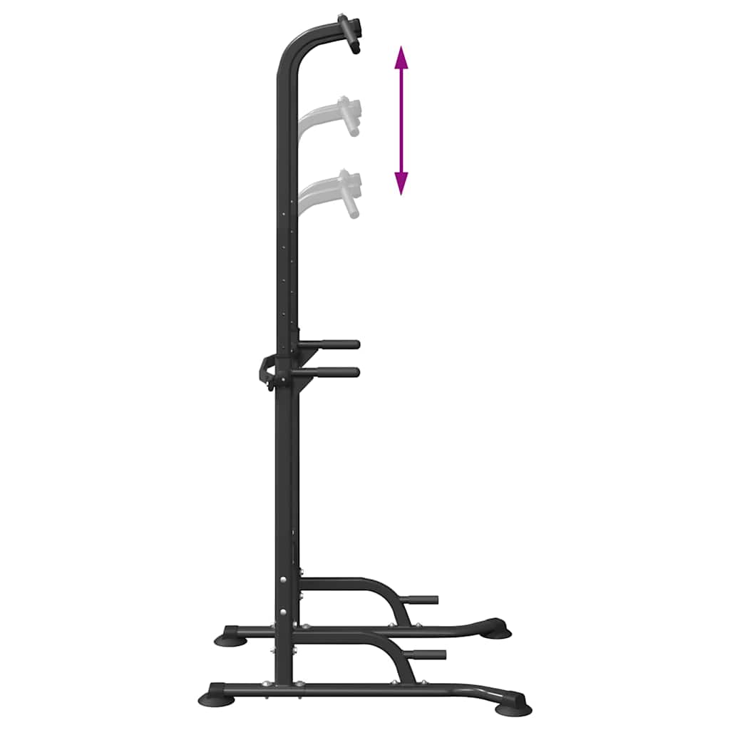 vidaXL Power Turm Dip Station Schwarz 102 x 95 x 210 cm