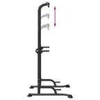 vidaXL Power Turm Dip Station Schwarz 102 x 95 x 210 cm