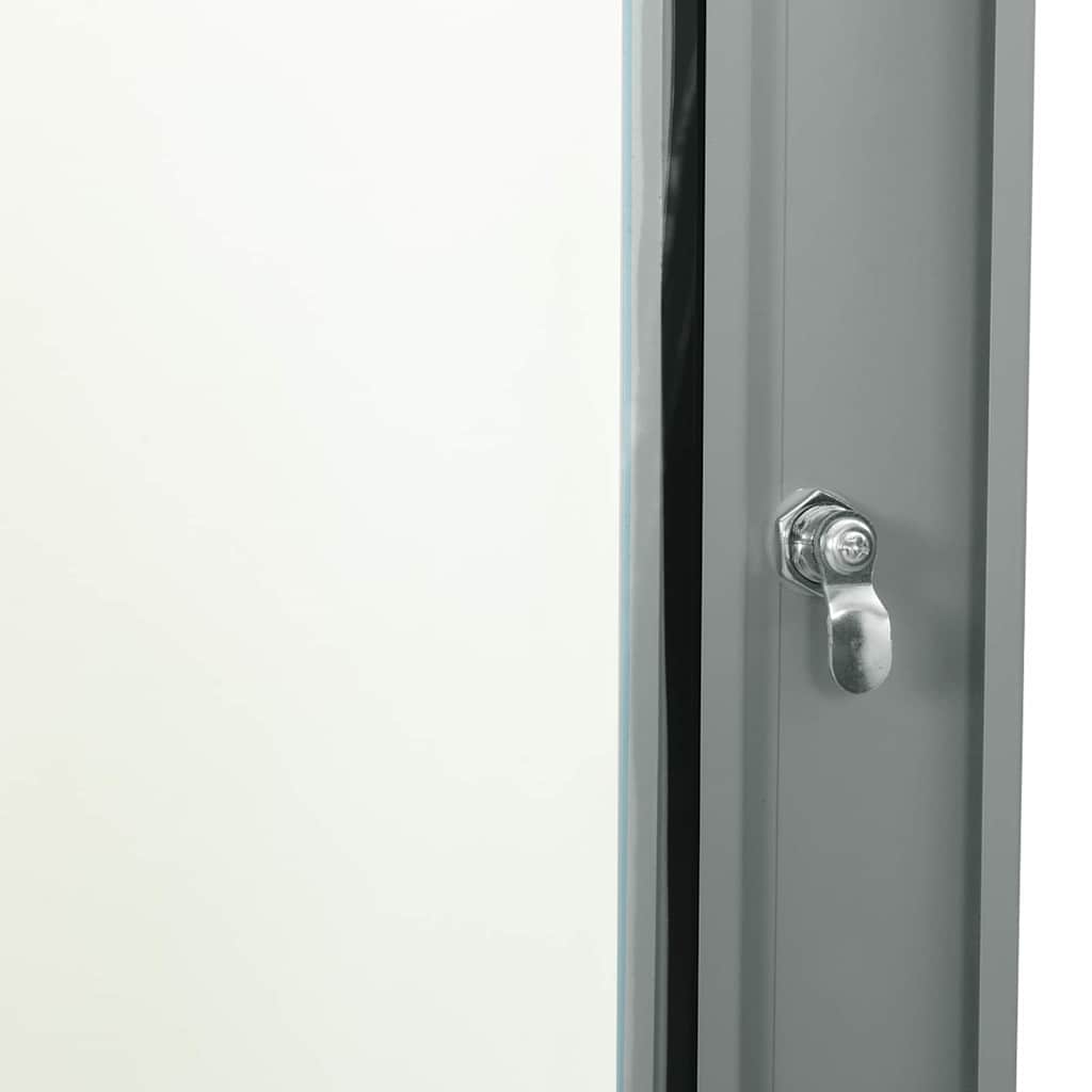 vidaXL Netzwerkschrank mit Speicher Grau 60 x 45 x 28 cm Stahl