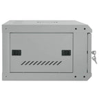 vidaXL Netzwerkschrank mit Speicher Grau 60 x 45 x 28 cm Stahl