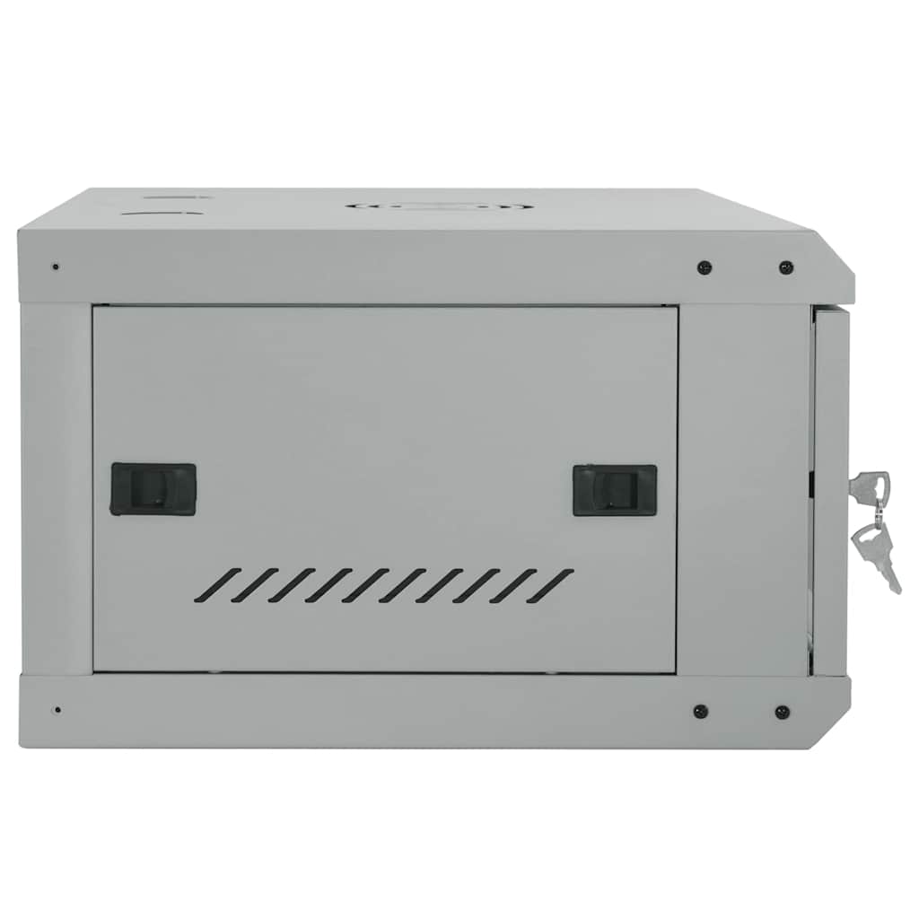 vidaXL Netzwerkschrank mit Speicher Grau 60 x 45 x 28 cm Stahl