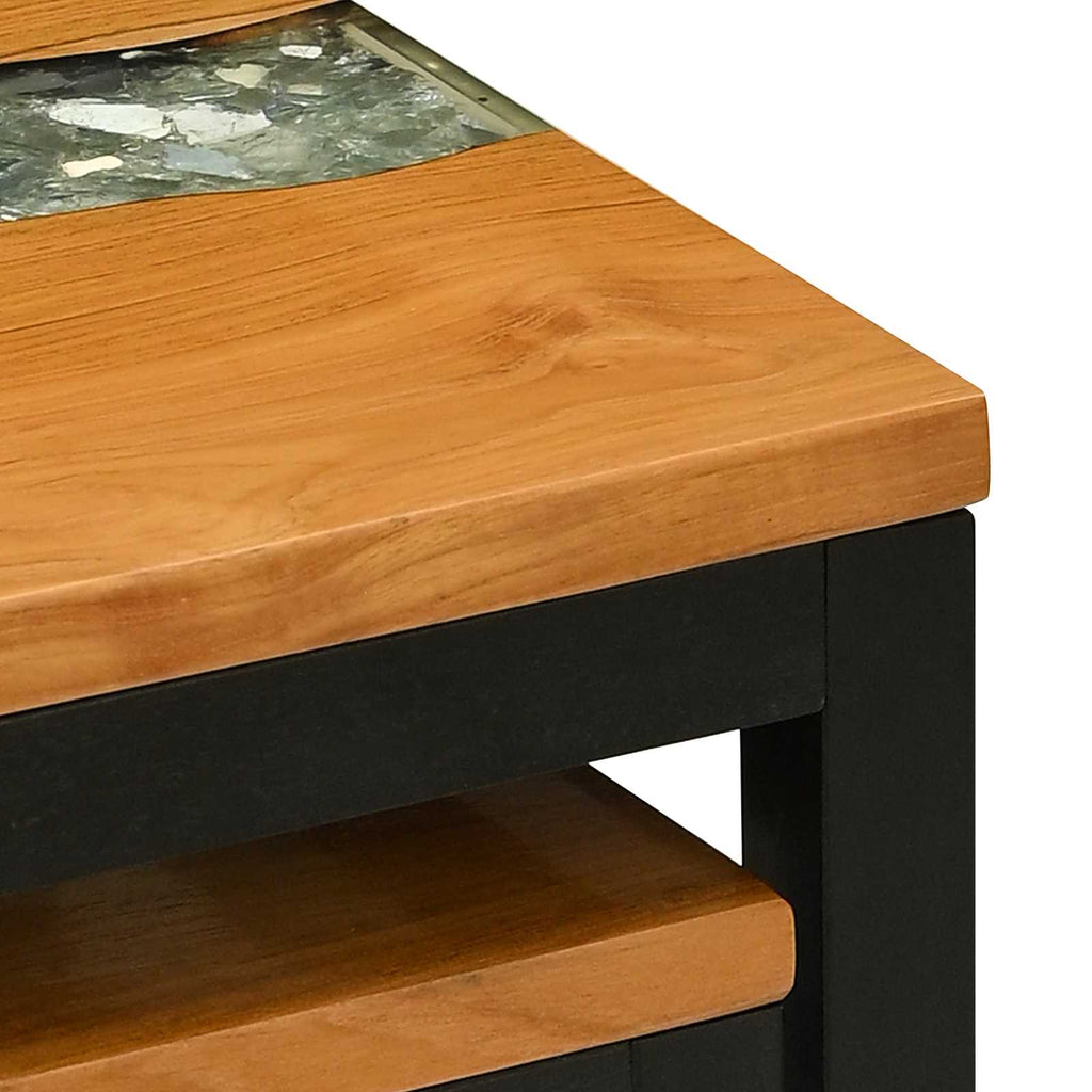 vidaXL Nestingtisch 3 Stk. Braun Massives Teakholz