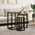 vidaXL Nestingtisch 3 Stk. Braun Massives Teakholz