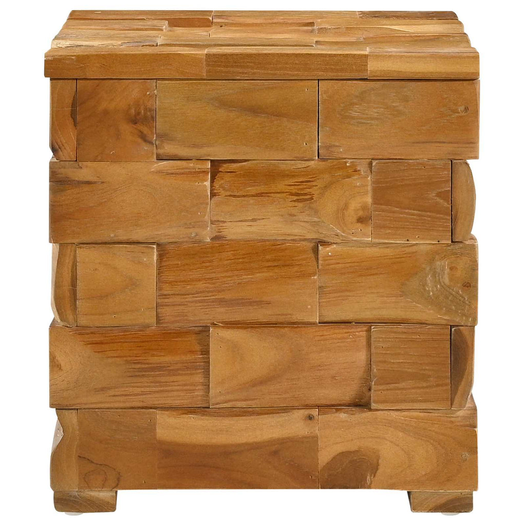 vidaXL Aufbewahrungshocker Braun 40 x 40 x 45 cm Massivholz Teak