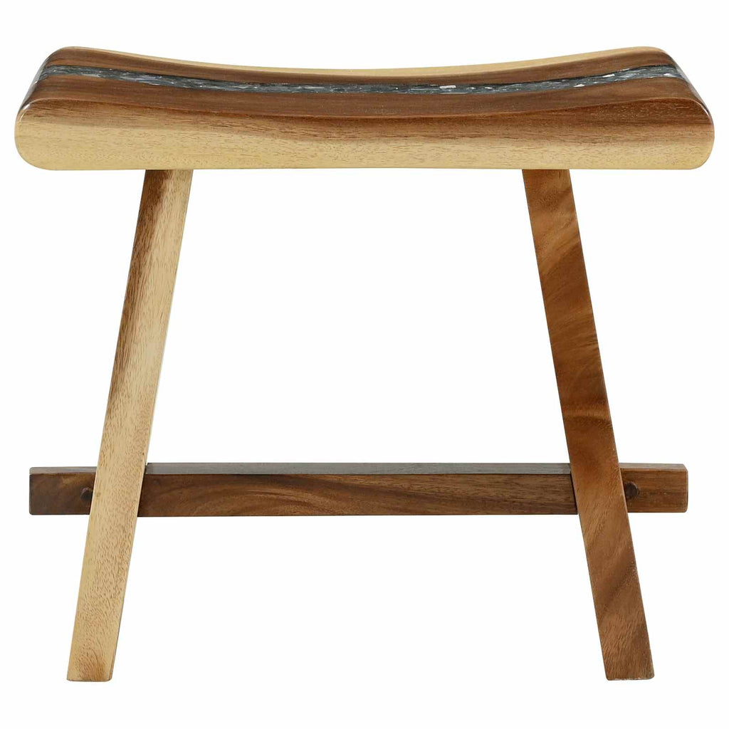 vidaXL Duschhocker Natur 50 x 30 x 44 cm Massives Suarholz