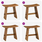 vidaXL Badezimmer Hocker Braun 50 x 29,5 x 50,5 cm Massivholz Teak