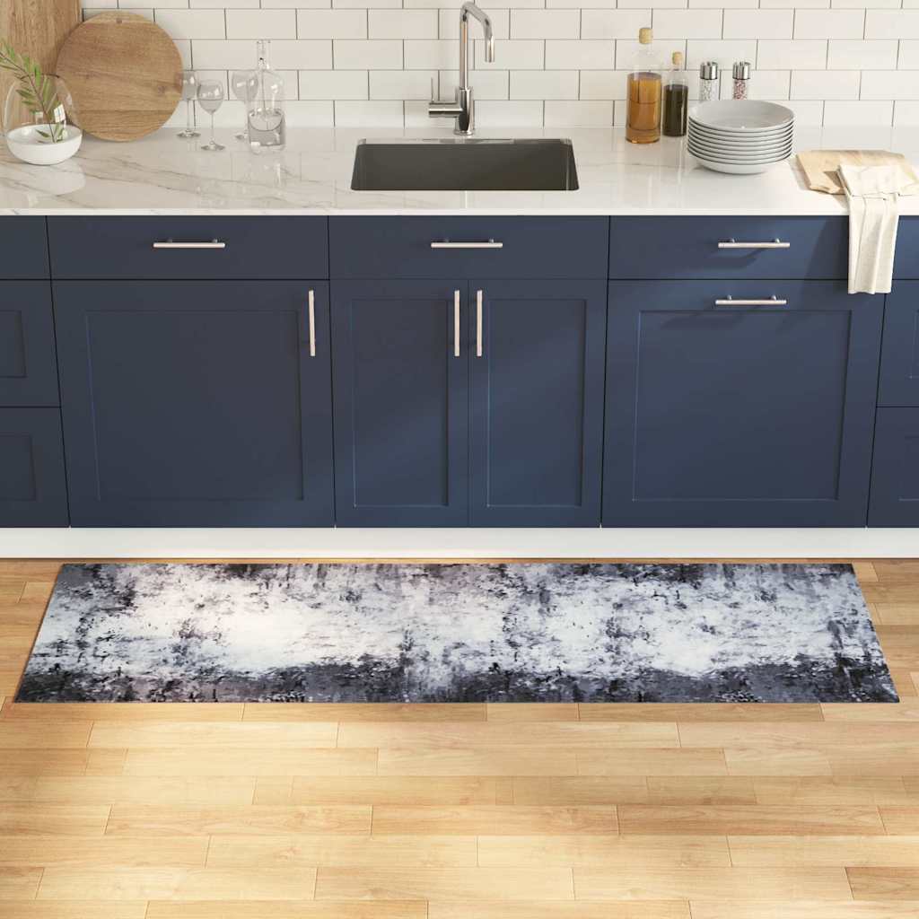 vidaXL Küchen Teppich Grau 180 x 60 cm Samt