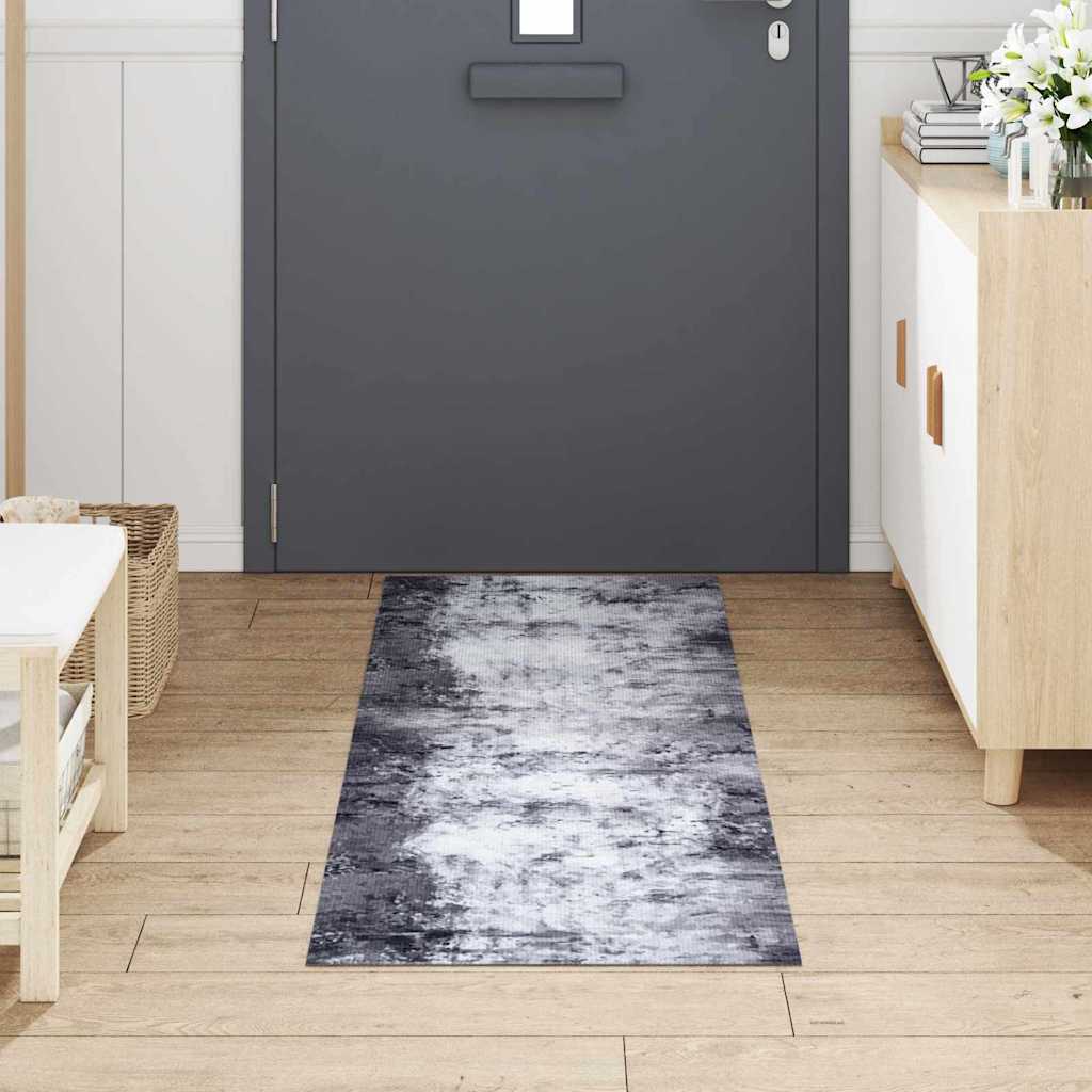 vidaXL Küchen Teppich Grau 180 x 60 cm Samt