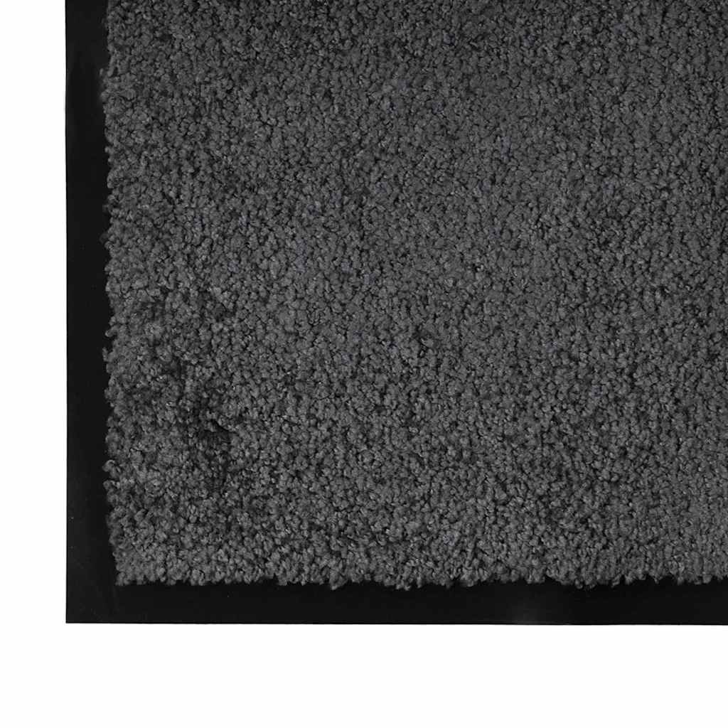 vidaXL Fußmatte Anthrazit 60 x 40 x 1,2 cm Teddystoff