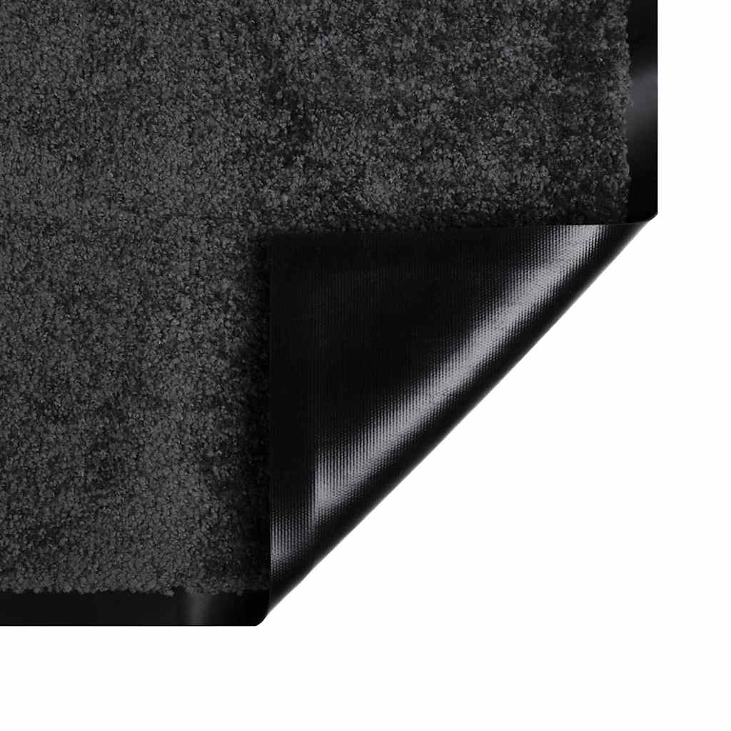 vidaXL Fußmatte Anthrazit 60 x 40 x 1,2 cm Teddystoff